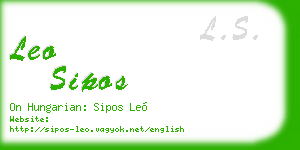 leo sipos business card